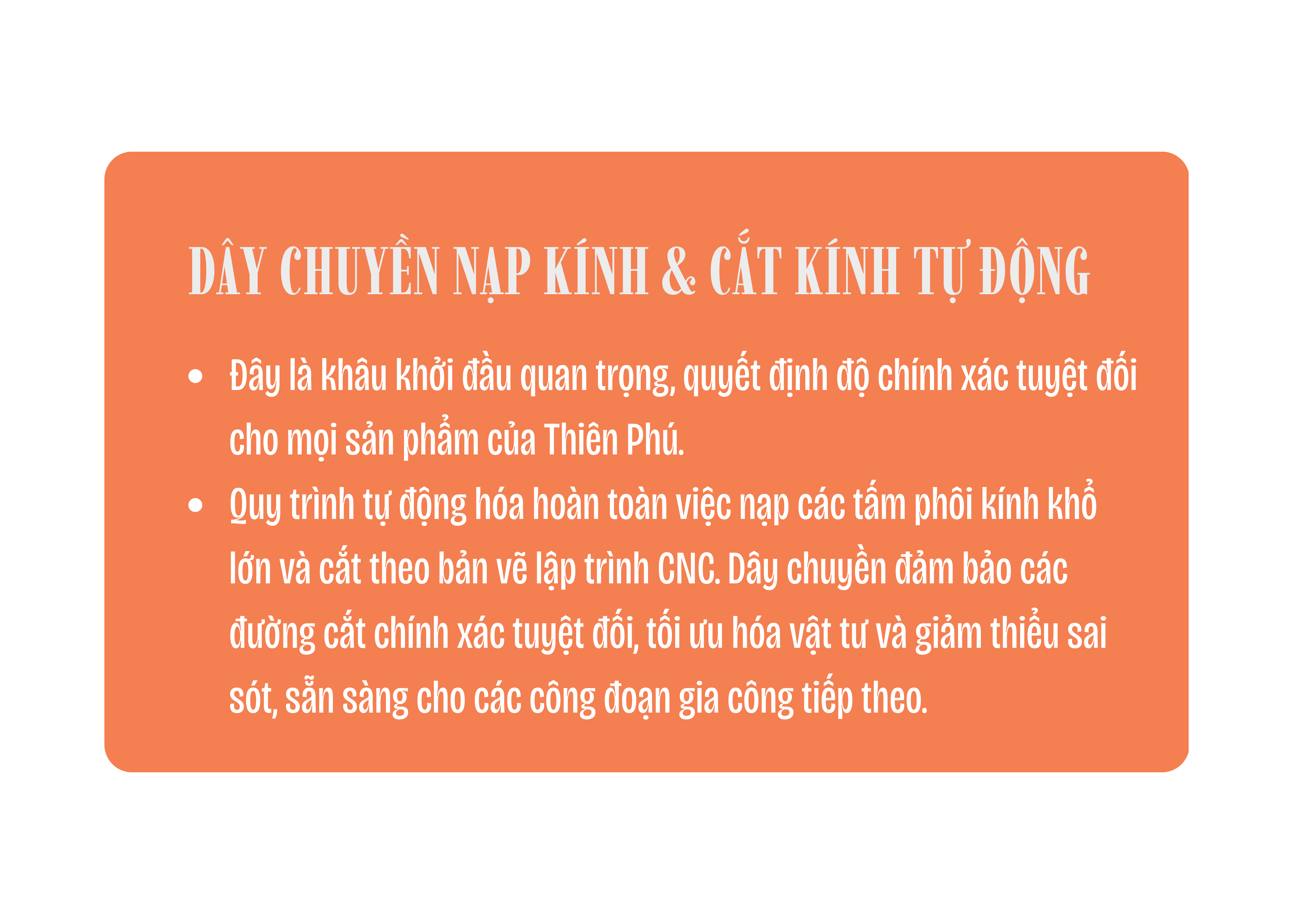 Thông số dây chuyền nạp cắt kính