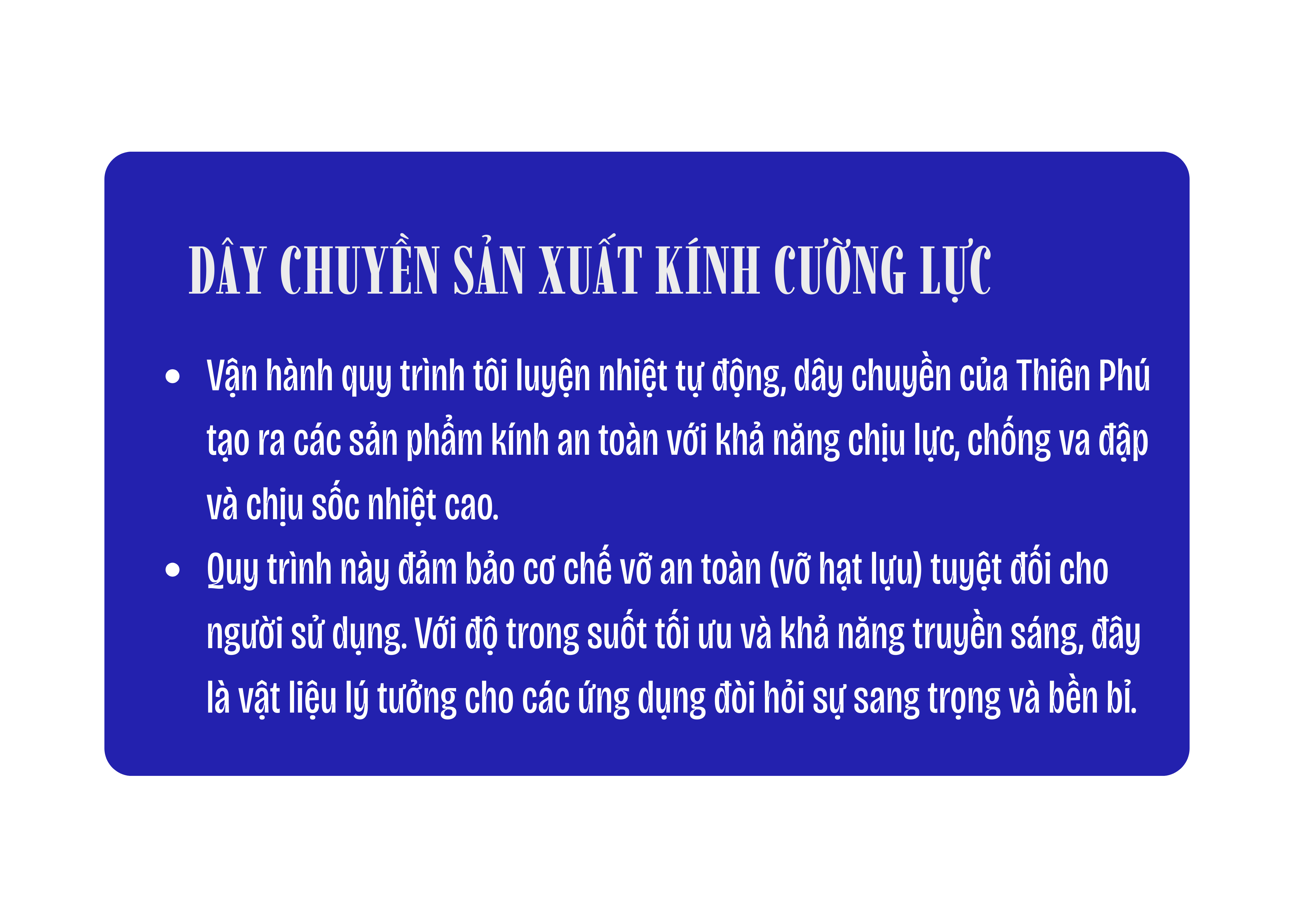 Thông số dây chuyền kính cường lực