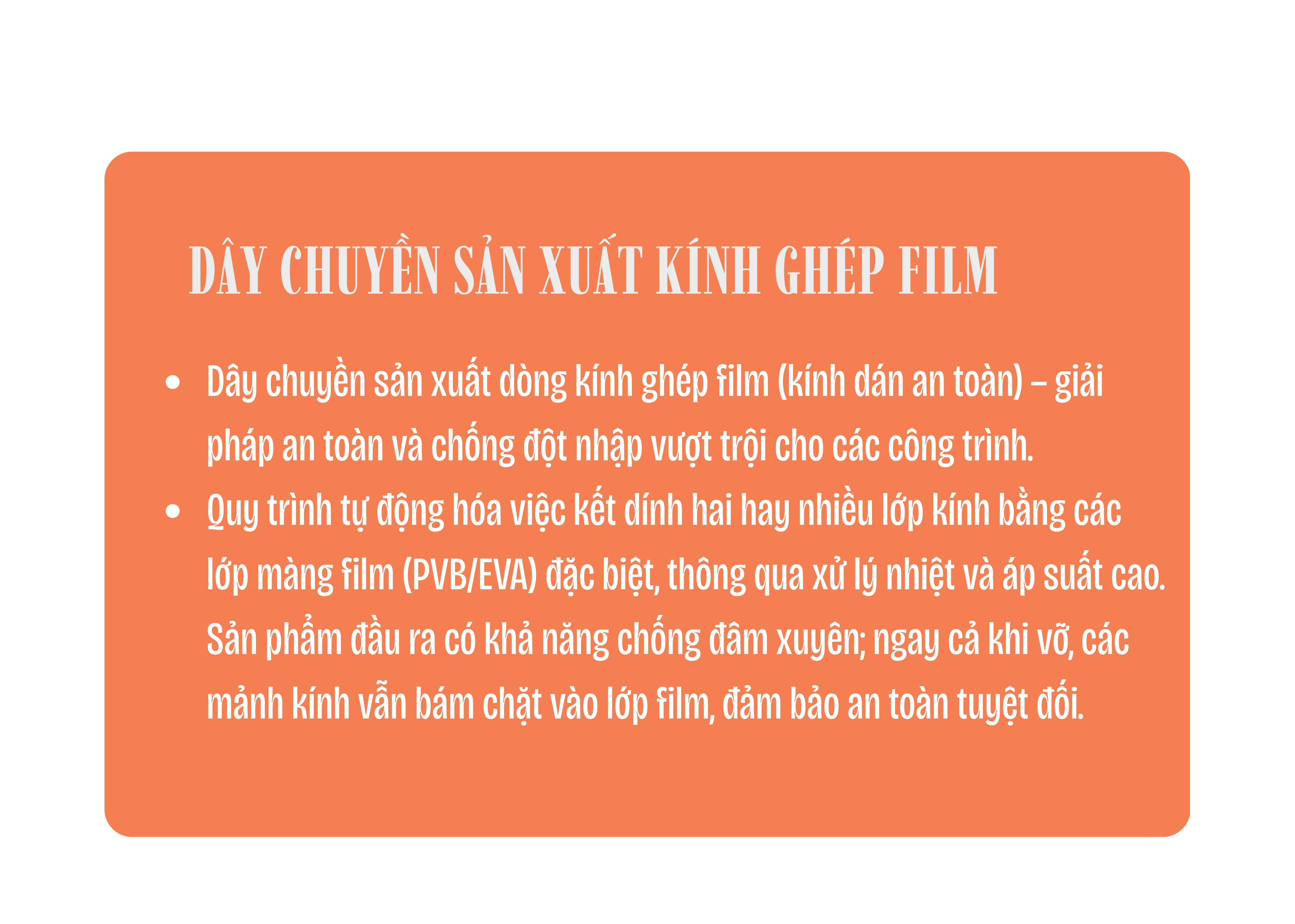Thông số dây chuyền kính ghép film