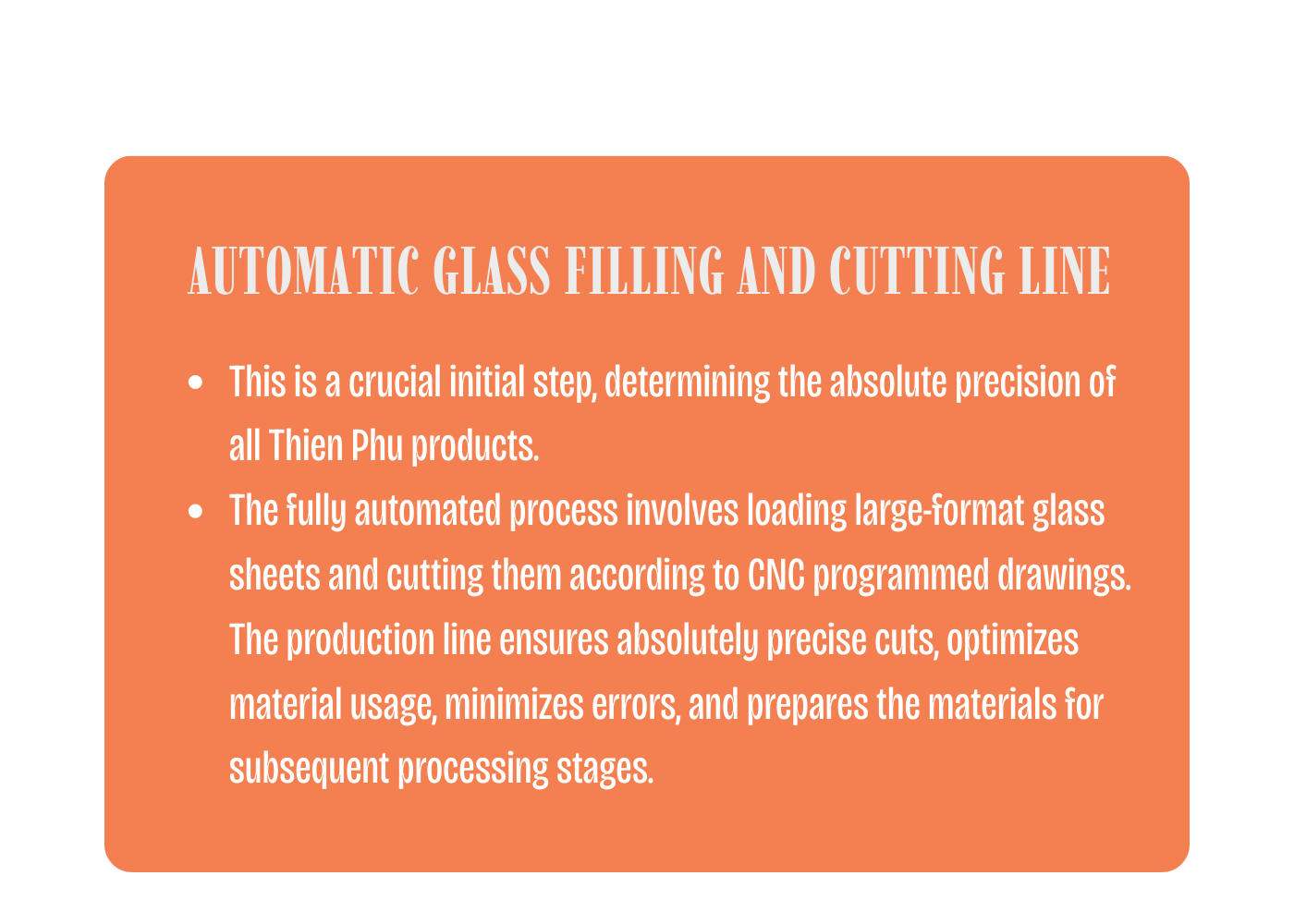 Automatic Cutting Line Specs